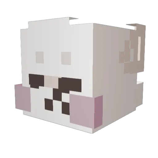 commotionally Minecraft avatar head, 3D render