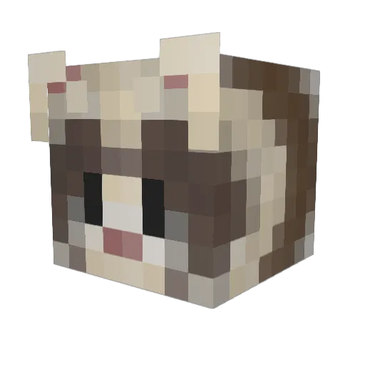 commovente Minecraft avatar head, 3D render