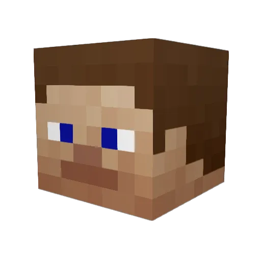 communaute Minecraft avatar head, 3D render