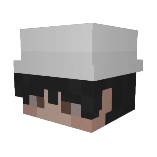 communicfe Minecraft avatar head, 3D render