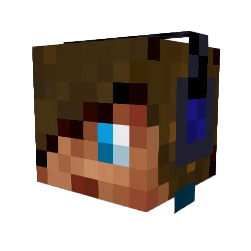 compact13 Minecraft avatar head, 3D render