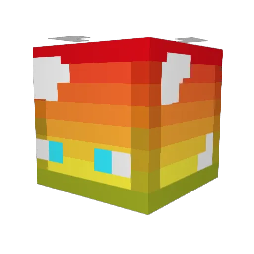 companion7 Minecraft avatar head, 3D render