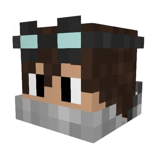 compeee Minecraft avatar head, 3D render