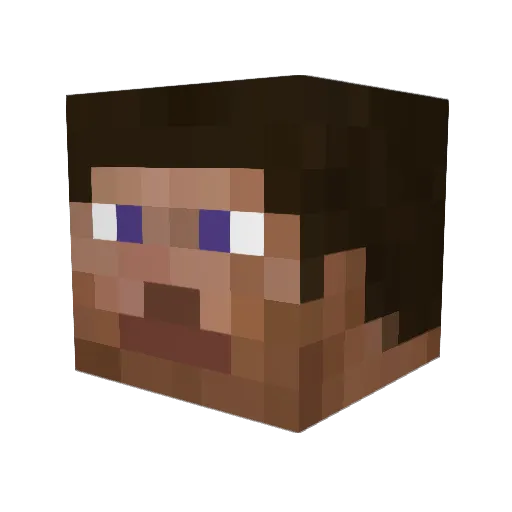 competitive303 Minecraft avatar head, 3D render