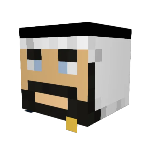 complex10 Minecraft avatar head, 3D render