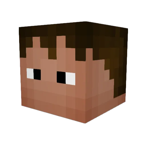 complexhull Minecraft avatar head, 3D render