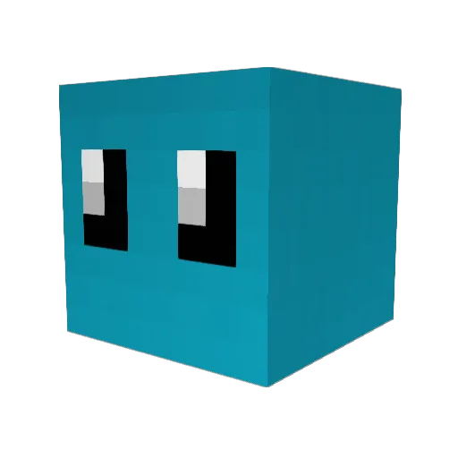 comprensive Minecraft avatar head, 3D render