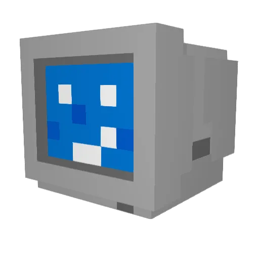 computative Minecraft avatar head, 3D render
