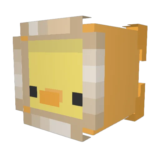 computer_bite Minecraft avatar head, 3D render