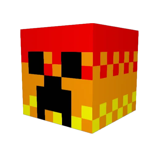 computer_crib Minecraft avatar head, 3D render
