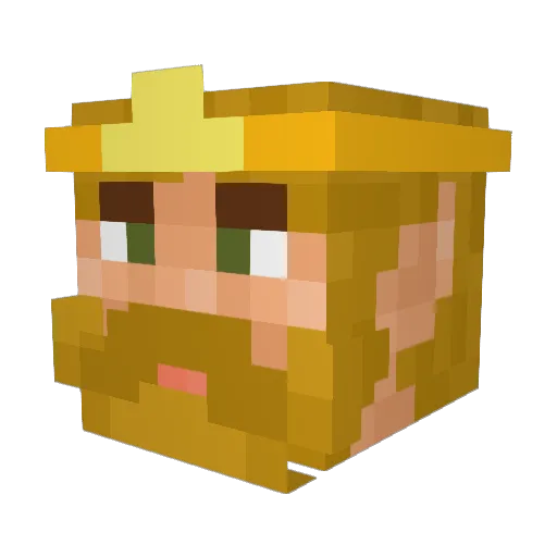 computer_owner Minecraft avatar head, 3D render