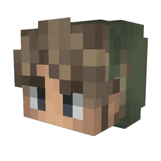 computerrrrrr Minecraft avatar head, 3D render