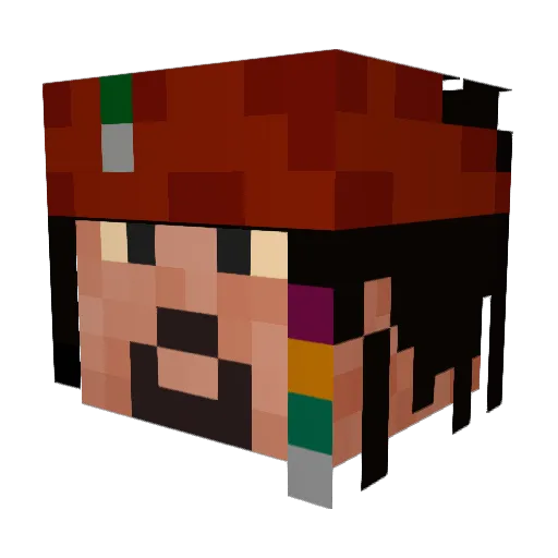 comrade696 Minecraft avatar head, 3D render