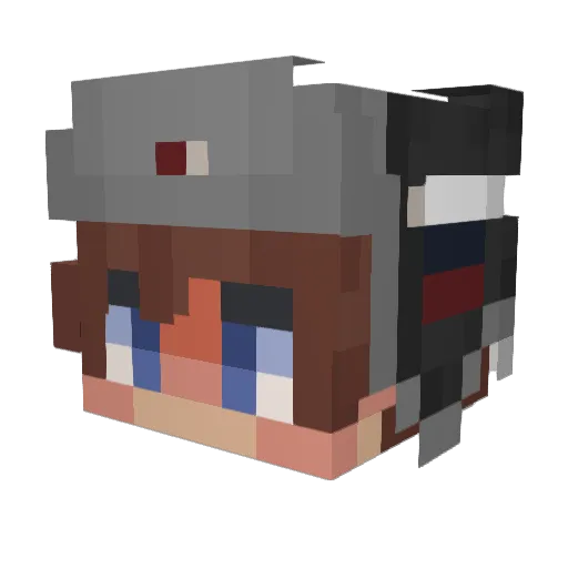comradeabien Minecraft avatar head, 3D render