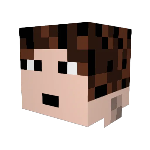 comzander Minecraft avatar head, 3D render