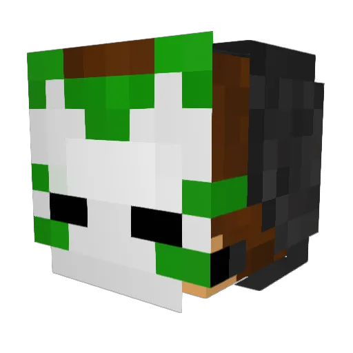 conadesu Minecraft avatar head, 3D render