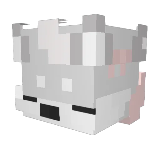 conakry Minecraft avatar head, 3D render