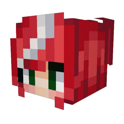 conberry Minecraft avatar head, 3D render