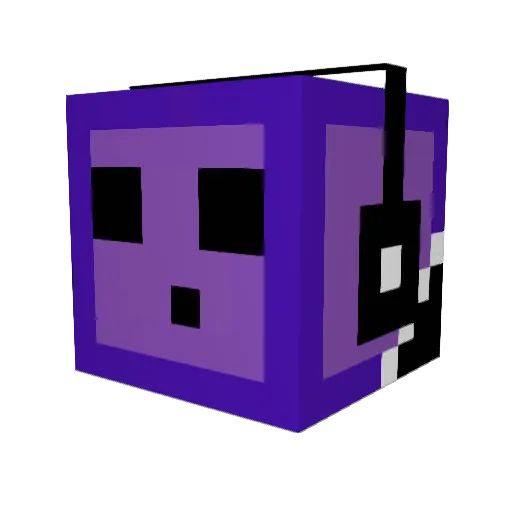 conbom Minecraft avatar head, 3D render