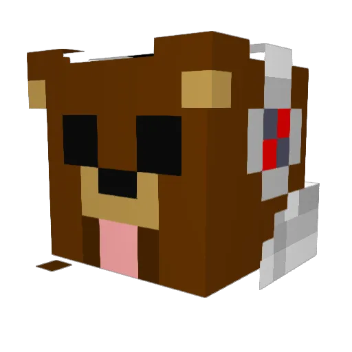conchanator Minecraft avatar head, 3D render