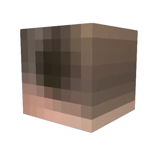 concreteCrowds Minecraft avatar head, 3D render