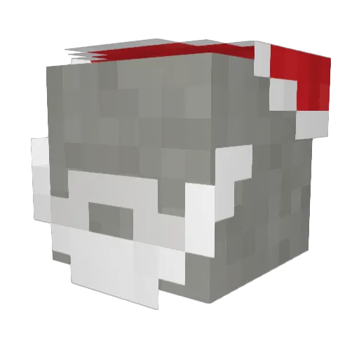 concrete_bed Minecraft avatar head, 3D render