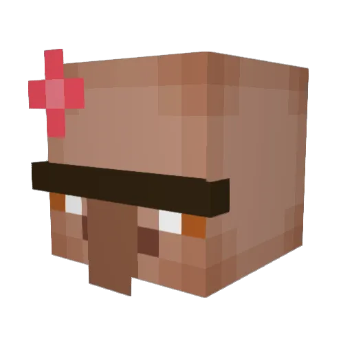 concretecar Minecraft avatar head, 3D render