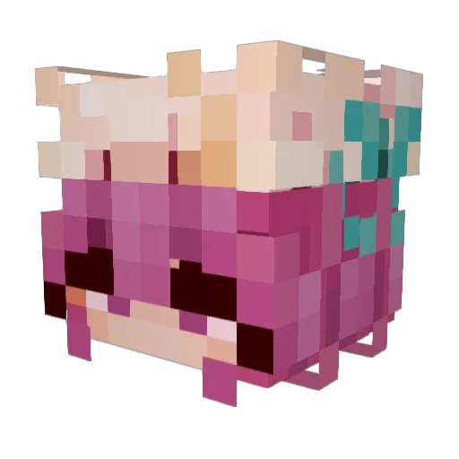 concretewqll Minecraft avatar head, 3D render