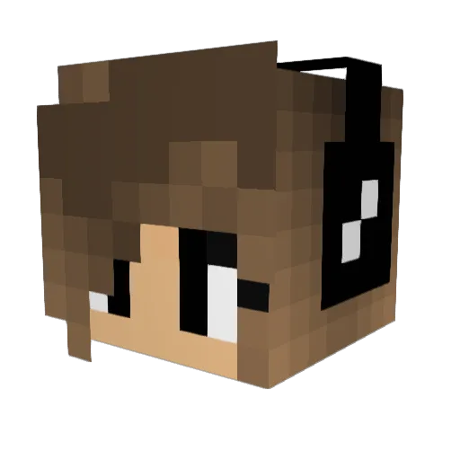 conejitakawaii Minecraft avatar head, 3D render