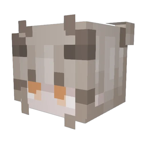 conejitowo Minecraft avatar head, 3D render