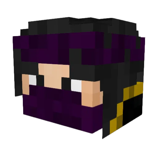 conentent Minecraft avatar head, 3D render