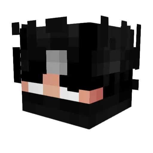 confiei Minecraft avatar head, 3D render