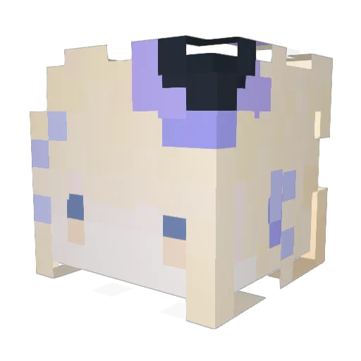 confina Minecraft avatar head, 3D render