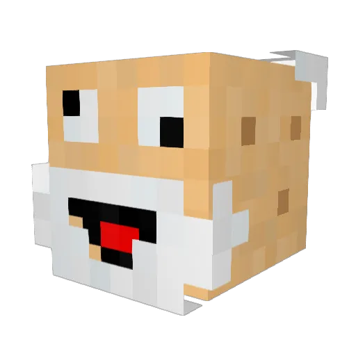 conflcl Minecraft avatar head, 3D render