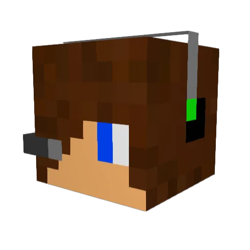 confusion32 Minecraft avatar head, 3D render