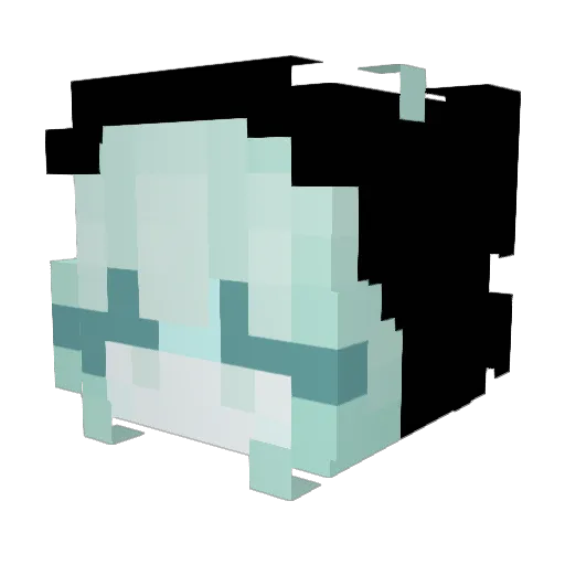 coniglioblu Minecraft avatar head, 3D render