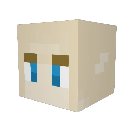 conillim Minecraft avatar head, 3D render