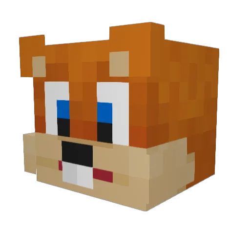 conker_87 Minecraft avatar head, 3D render