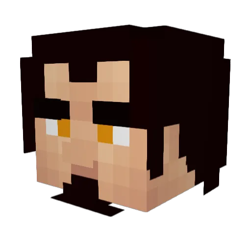 conky69 Minecraft avatar head, 3D render