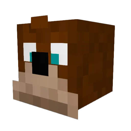 connbon Minecraft avatar head, 3D render