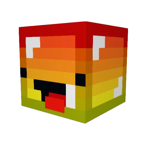 connor_animal Minecraft avatar head, 3D render