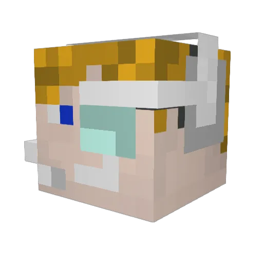 connorholland Minecraft avatar head, 3D render