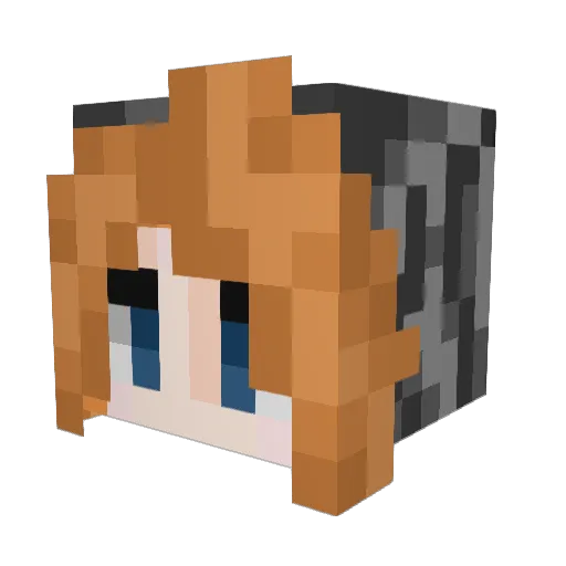 connyg_cos Minecraft avatar head, 3D render