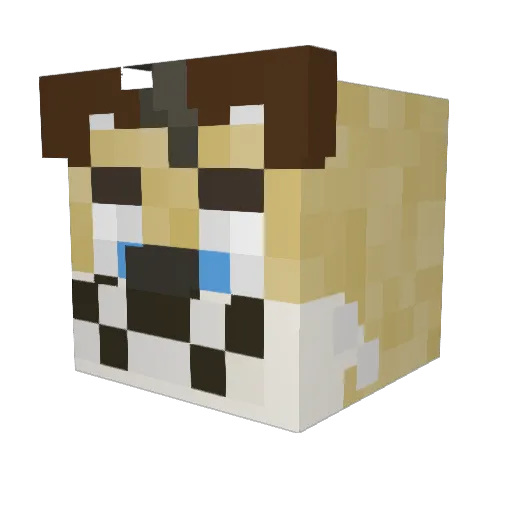 conorobob Minecraft avatar head, 3D render