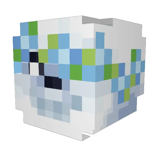 consensual Minecraft avatar head, 3D render