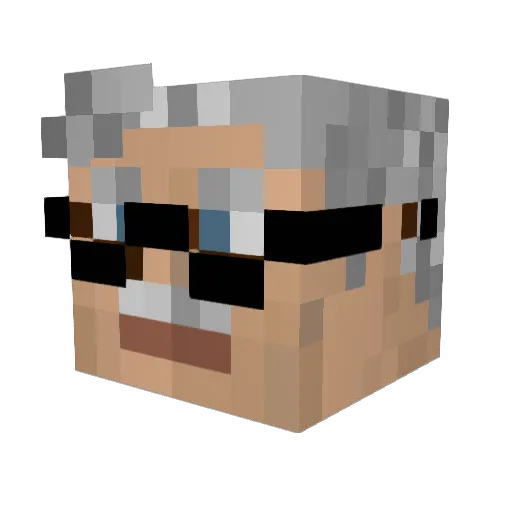 consensualsax Minecraft avatar head, 3D render