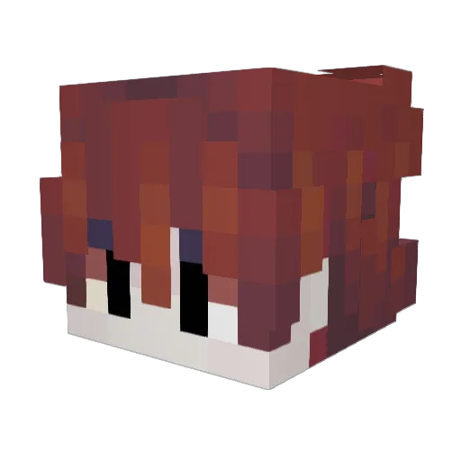 consional Minecraft avatar head, 3D render