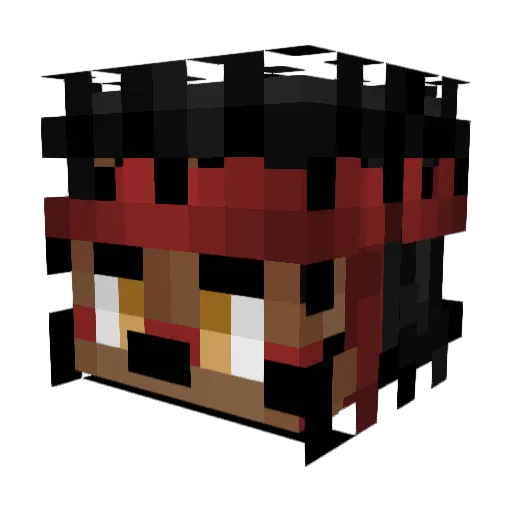 consistent___ Minecraft avatar head, 3D render