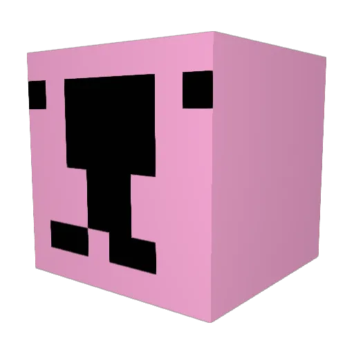 conspiratorial Minecraft avatar head, 3D render