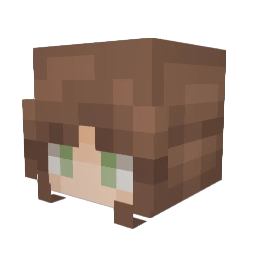 constanciaaaa Minecraft avatar head, 3D render